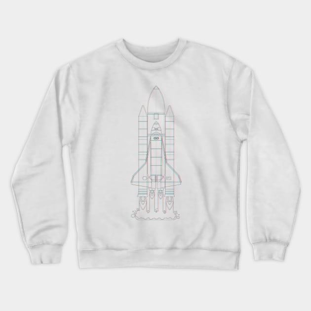 Houston Rocket NASA Space Shuttle Crewneck Sweatshirt by aliopus